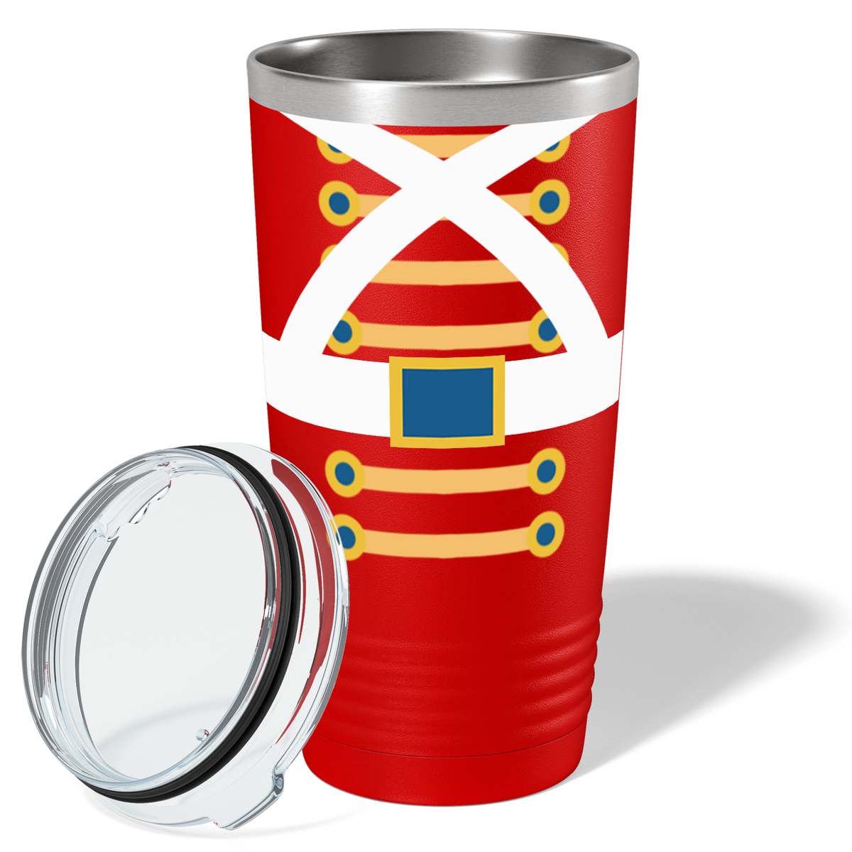 Holiday Nutcracker on Red Christmas 20oz Tumbler