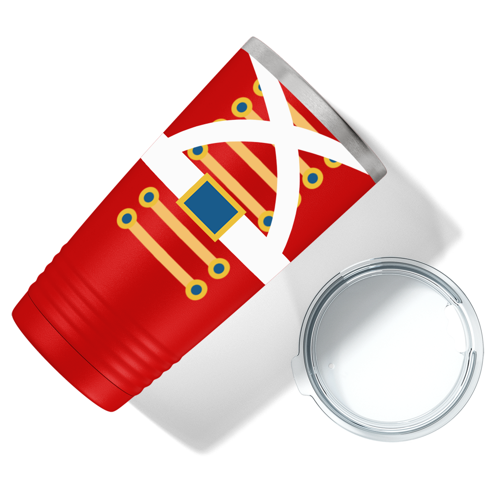 Holiday Nutcracker on Red Christmas 20oz Tumbler