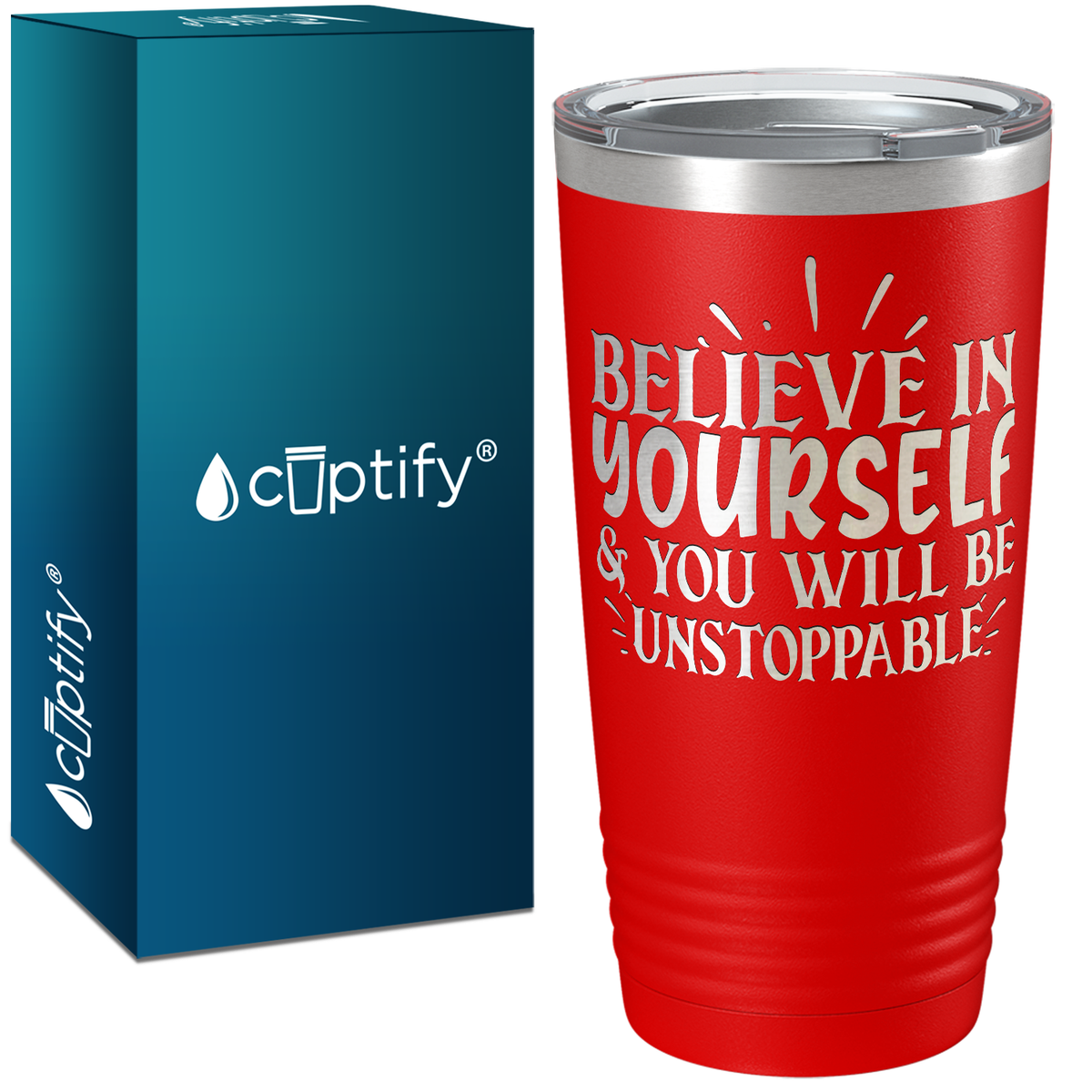You Will be Unstoppable Laser Engraved on Stainless Steel Motivational Tumbler