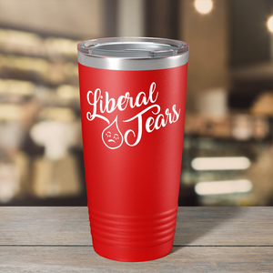 Liberal Tears Crying on Red 20 oz Stainless Steel Tumbler