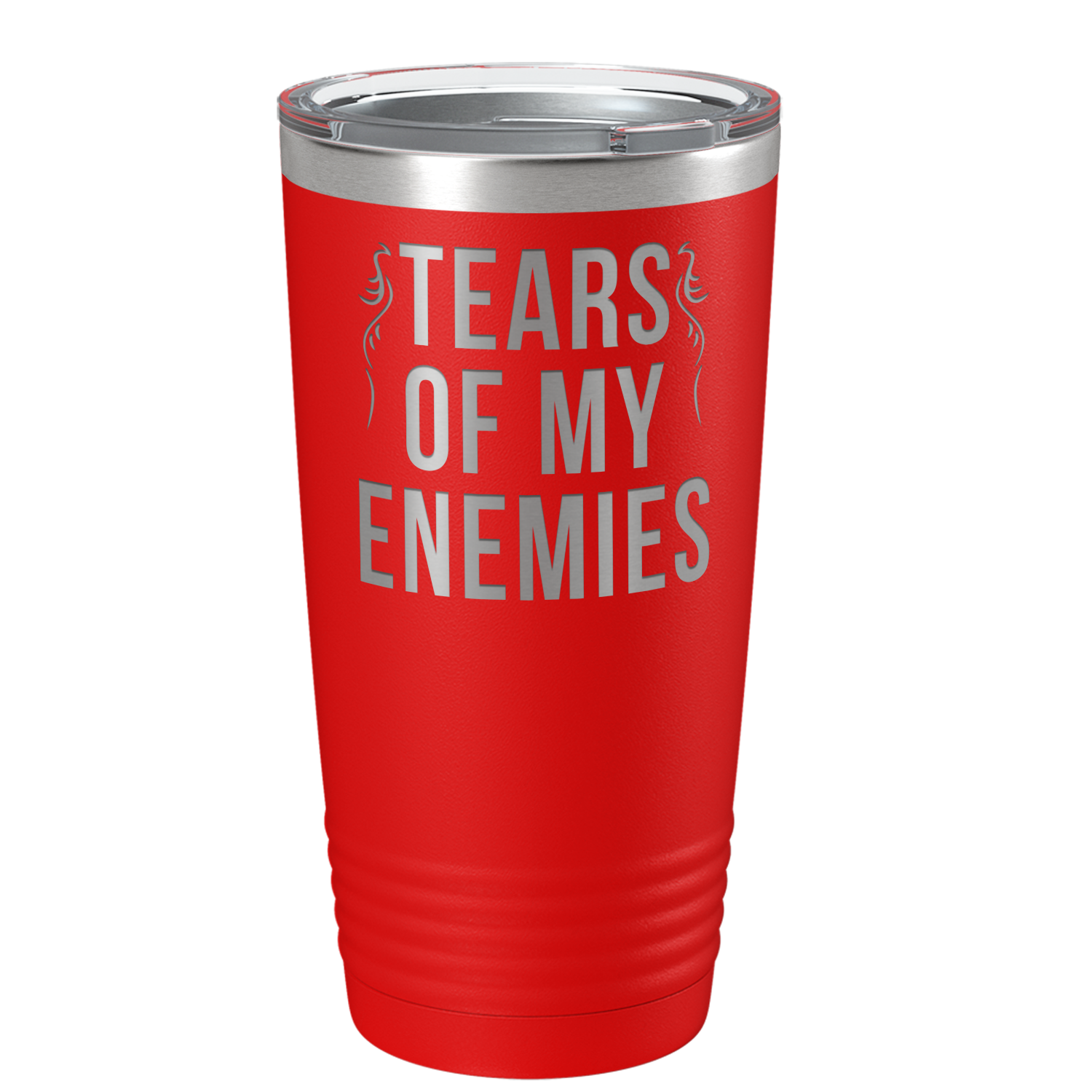 Tears of my Enemies on Red 20 oz Stainless Steel Ringneck Tumbler
