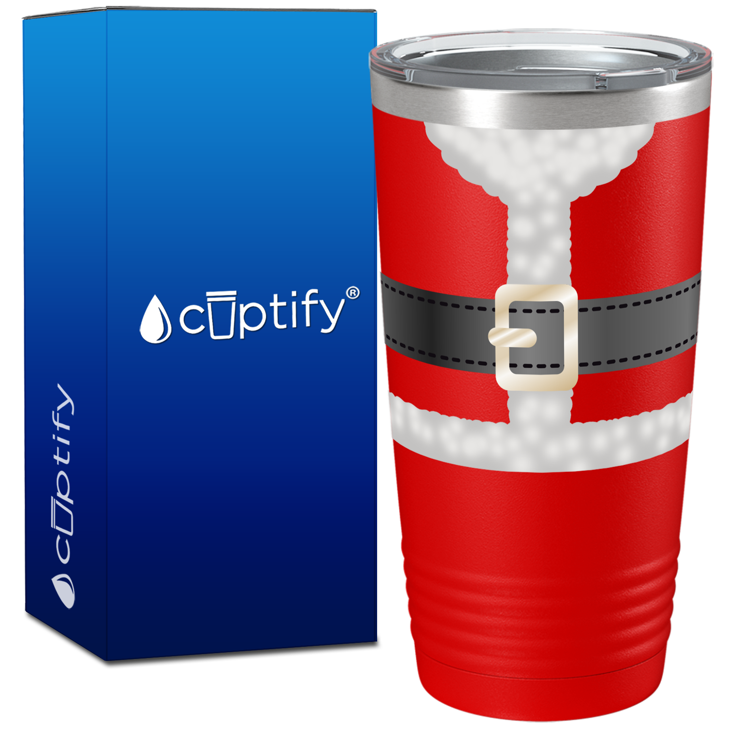 Santa Suit on Red Christmas 20oz Tumbler