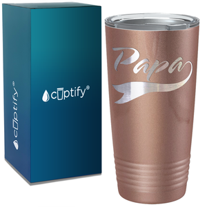 Papa on Stainless Steel Dad Tumbler