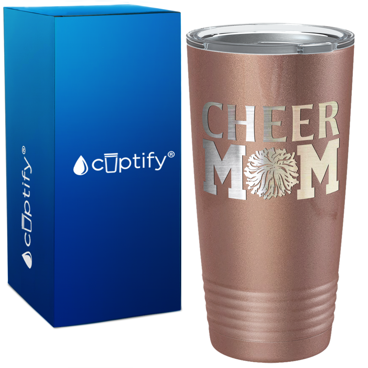 Cheer Mom Pom Pom on 20oz Tumbler