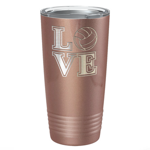 LOVE Volleyball Laser Engraved on Stainless Steel Volleyball Tumbler