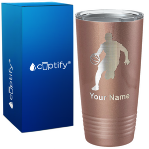 Personalized Basketball Player Silhouette Tumbler