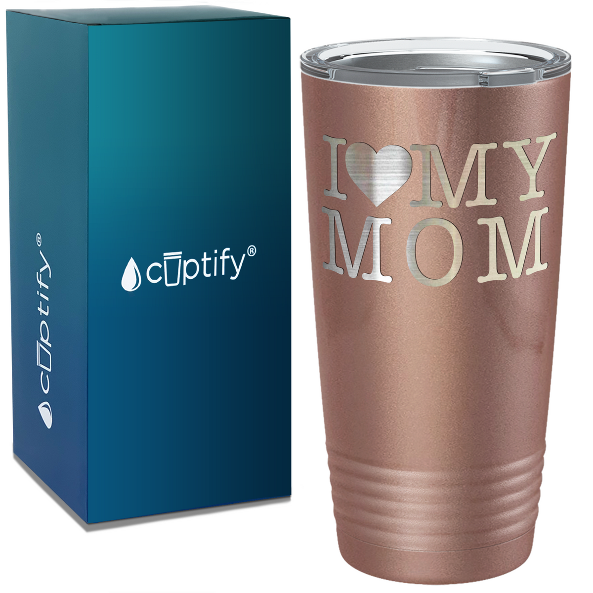 I Heart My Mom on Mom 20oz Tumbler