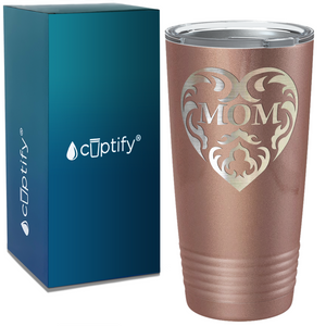 Mother Day Heart on Stainless Steel Mom Tumbler