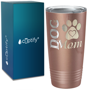 Dog Mom with Paw on Mom 20oz Tumbler