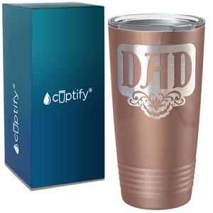 Dad Plaque on Stainless Steel Dad Tumbler