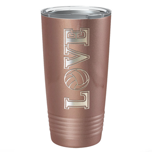 Love Volleyball Laser Engraved on Stainless Steel Volleyball Tumbler