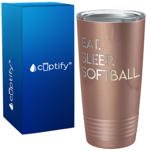 Eat Sleep Softball on 20oz Tumbler