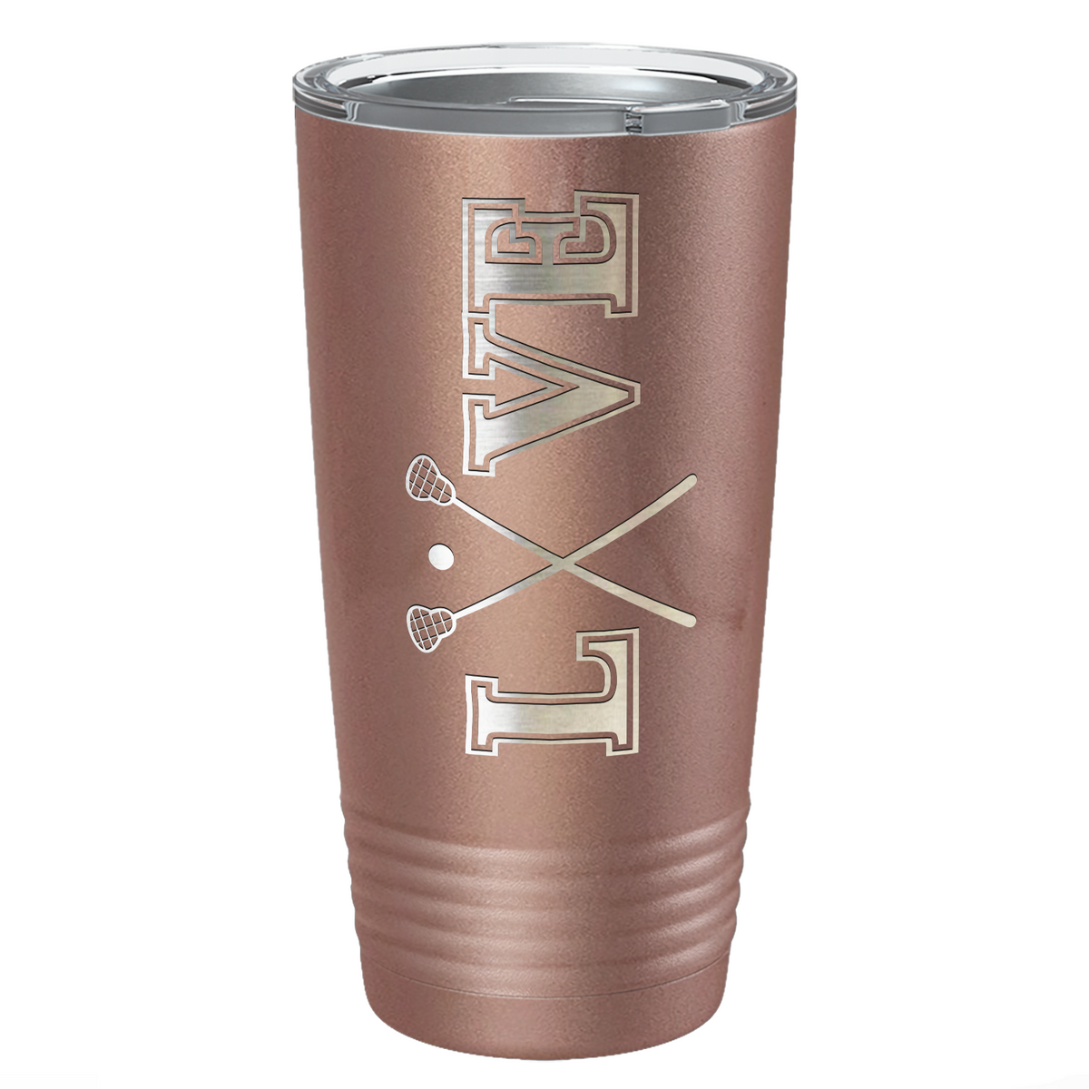 Lacrosse Love Laser Engraved on Stainless Steel Lacrosse Tumbler