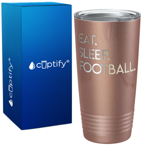 Eat Sleep Football on 20oz Tumbler