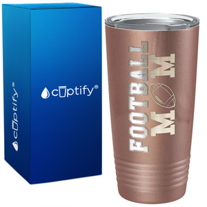 Football Mom on 20oz Tumbler