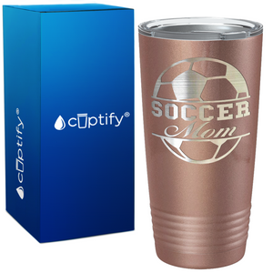 Soccer Ball Mom on 20oz Tumbler