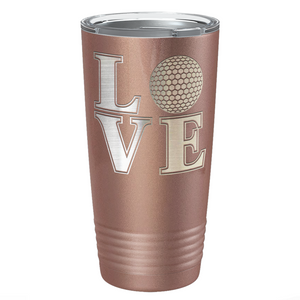 Love Golf Laser Engraved on Stainless Steel Golf Tumbler