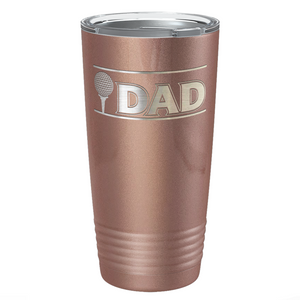 Golf Dad with Golf Ball Laser Engraved on Stainless Steel Golf Tumbler