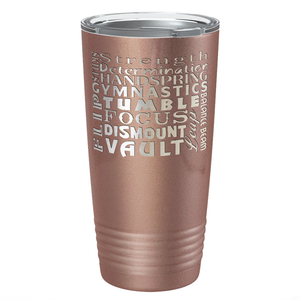 Gymnastics Strength and Focus Laser Engraved on Stainless Steel Gymnastics Tumbler