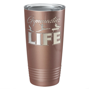 Gymnastics LIFE Silhouettes Laser Engraved on Stainless Steel Gymnastics Tumbler