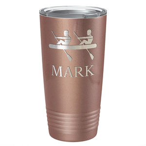 Personalized Crew Silhouette Laser Engraved on Stainless Steel Crew Tumbler