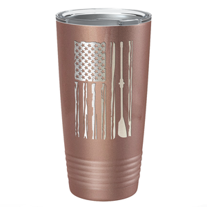 Crew American Flag Laser Engraved on Stainless Steel Crew Tumbler