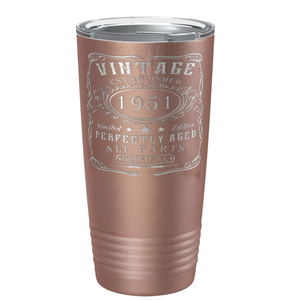 1951 Vintage Perfectly Aged 70th on Stainless Steel Tumbler