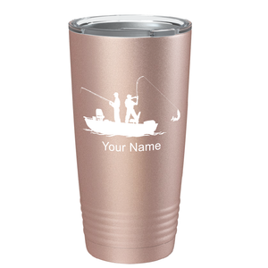 Fishing on a Boat on Stainless Steel Fishing Tumbler