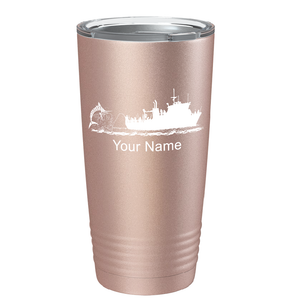 Marlin Boat Fishing on Stainless Steel Fishing Tumbler