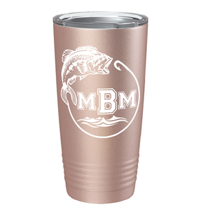 Fishing Monogram on Stainless Steel Fishing Tumbler