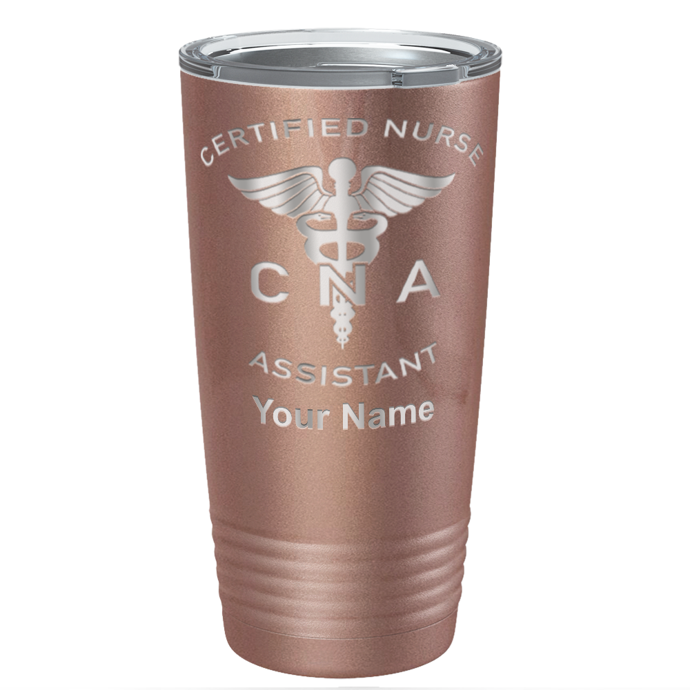 Personalized Nurse Laser Engraved 20oz Tumbler - Rose Gold