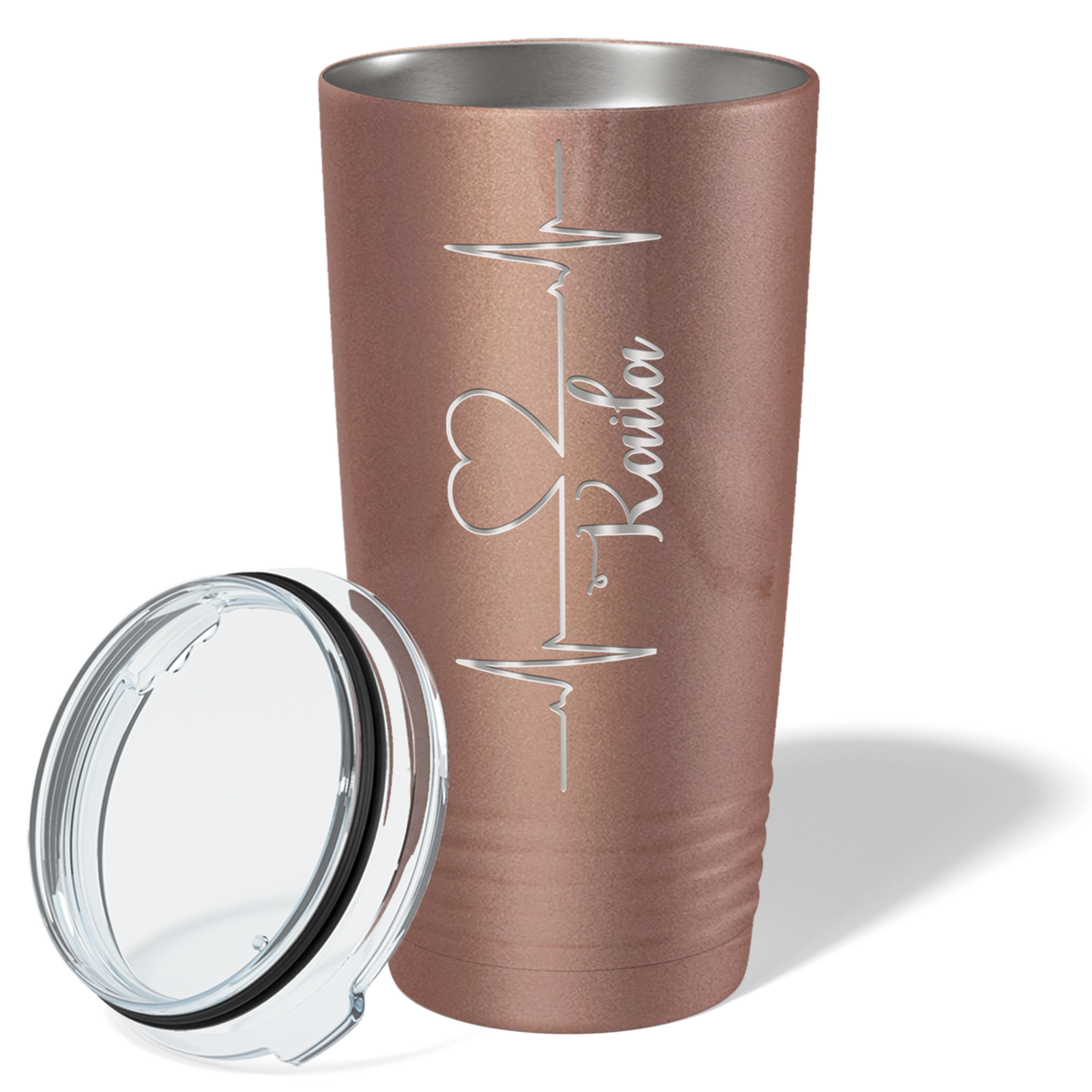 Personalized Nurse Laser Engraved 20oz Tumbler - Rose Gold