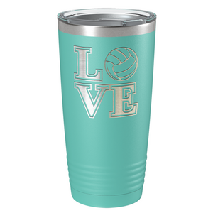 LOVE Volleyball Laser Engraved on Stainless Steel Volleyball Tumbler