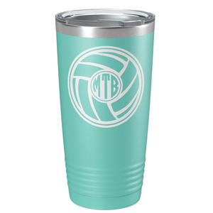 Monogram Volleyball on Stainless Steel Volleyball Tumbler