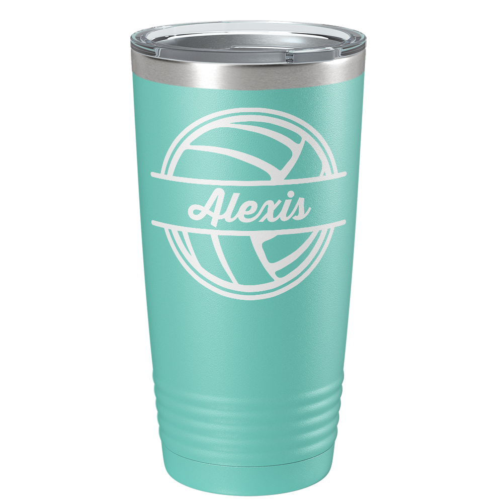 Personalized Volleyball on Stainless Steel Volleyball Tumbler