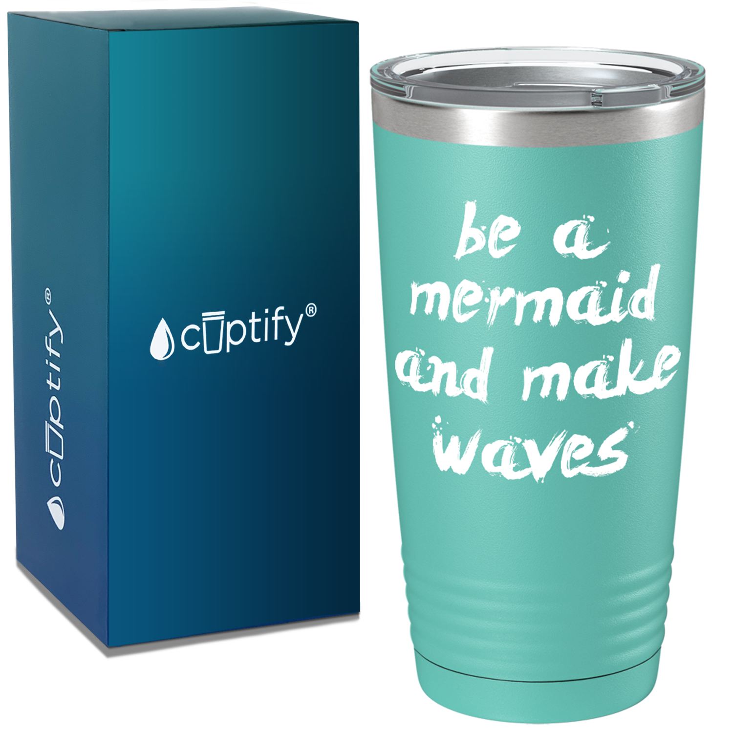 Be a Mermaid and Make Waves on Seafoam Mermaid 20oz Tumbler