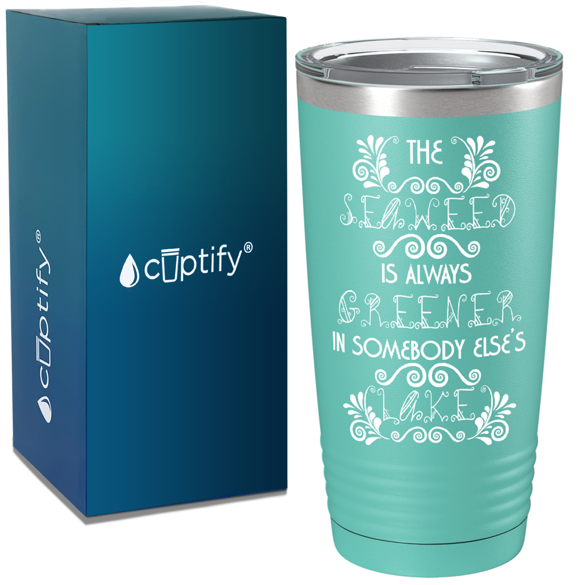 The Seaweed is Always Greener on Seafoam Mermaid 20oz Tumbler
