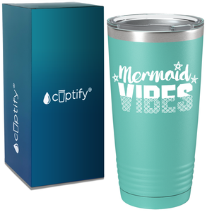 Mermaid Vibes Stars on Seafoam Mermaid 20oz Tumbler