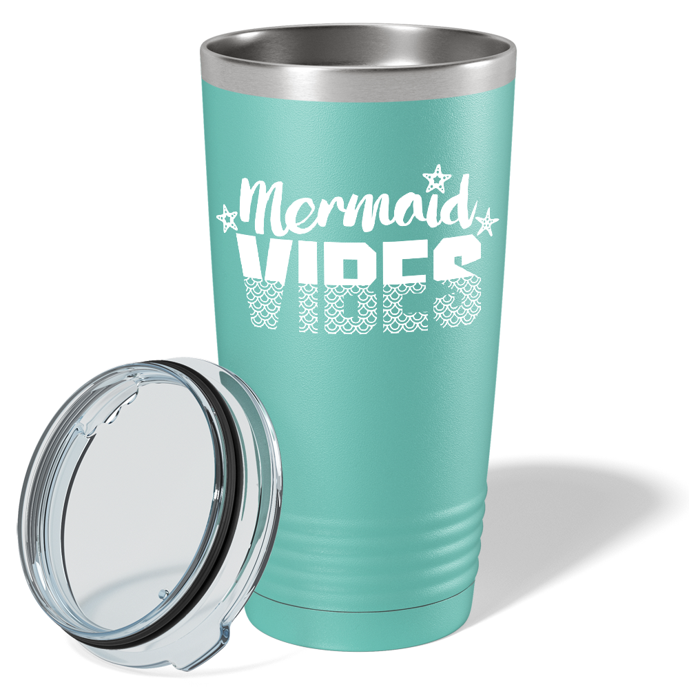 Mermaid Vibes Stars on Seafoam Mermaid 20oz Tumbler