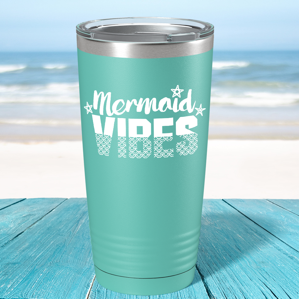 Mermaid Vibes Stars on Seafoam Mermaid 20oz Tumbler