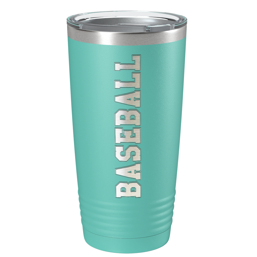 Baseball Laser Engraved on Stainless Steel Baseball Tumbler