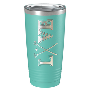 Lacrosse Love Laser Engraved on Stainless Steel Lacrosse Tumbler