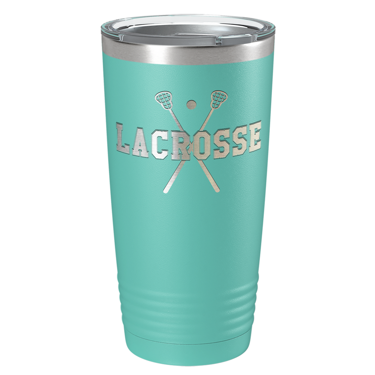 Lacrosse Sticks Laser Engraved on Stainless Steel Lacrosse Tumbler