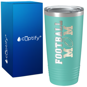 Football Mom on 20oz Tumbler