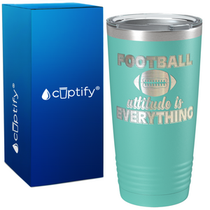 Football Attitude is Everything on 20oz Tumbler