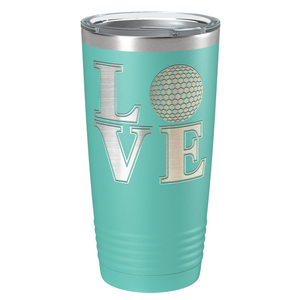 Love Golf Laser Engraved on Stainless Steel Golf Tumbler