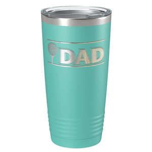 Golf Dad with Golf Ball Laser Engraved on Stainless Steel Golf Tumbler