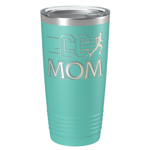 Cross Country Mom Laser Engraved on Stainless Steel Cross Country Tumbler