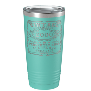 2000 Vintage Perfectly Aged 21st on Stainless Steel Tumbler