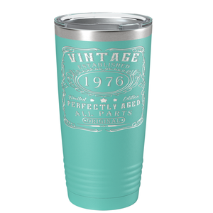 1976 Vintage Perfectly Aged 45th on Stainless Steel Tumbler